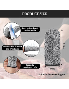 20 Protectores de Dedos Reutilizables HPPE Bolsdoic 2