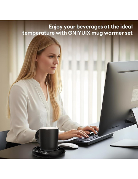 Calentador de Tazas Eléctrico GNIYUIX con 8 Temperaturas