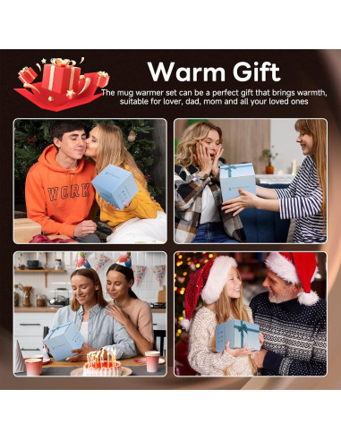 Calentador de Tazas Eléctrico GNIYUIX con 8 Temperaturas