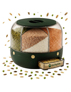Dispensador de Granos Rotativo GRAINA 6 Compartimentos Herméticos