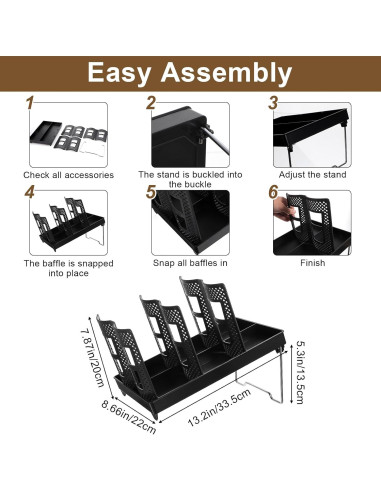 Dispensador de Tazas de Café Meyeyaia Negro 6 Compartimentos