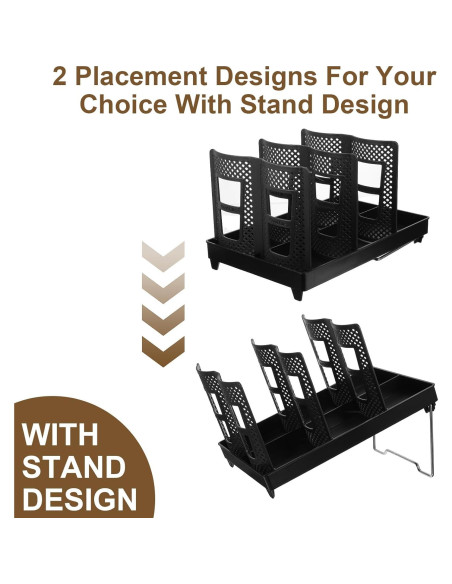 Dispensador de Tazas de Café Meyeyaia Negro 6 Compartimentos