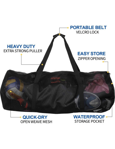Bolsa de Malla Oumers XL 94x38cm para Buceo y Snorkel