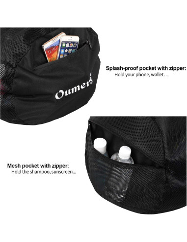 Bolsa de Malla Oumers XL 94x38cm para Buceo y Snorkel