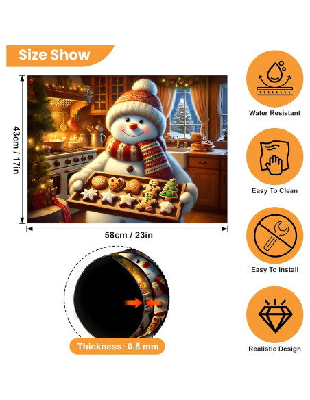 Cubierta Magnética Navidad BVBOX 58.4x43.2cm Muñeco de Nieve