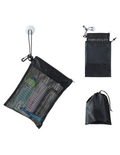 Bolsa de Ducha YUMA Negra, Organizador Compacto 30.48x22.86cm