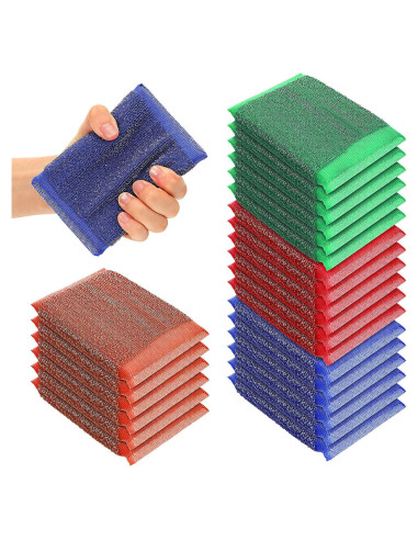 Paquete de 24 Esponjas de Acero Inoxidable Molain Sin Rayones