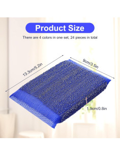 Paquete de 24 Esponjas de Acero Inoxidable Molain Sin Rayones 2