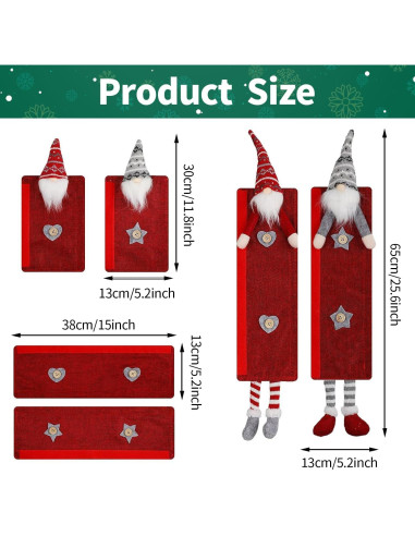 Juego de 6 Fundas para Manijas de Refrigerador YIJXPOIN Navidad