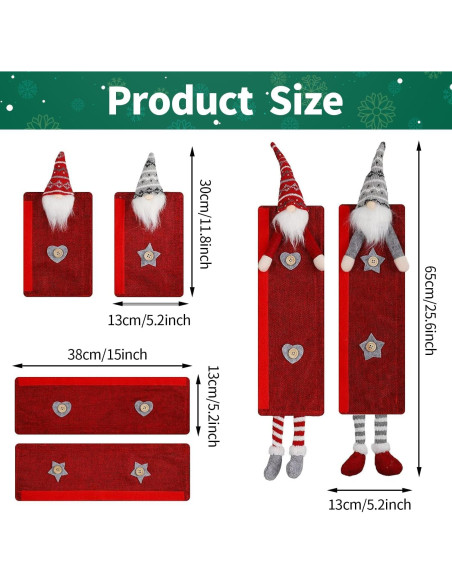 Juego de 6 Fundas para Manijas de Refrigerador YIJXPOIN Navidad