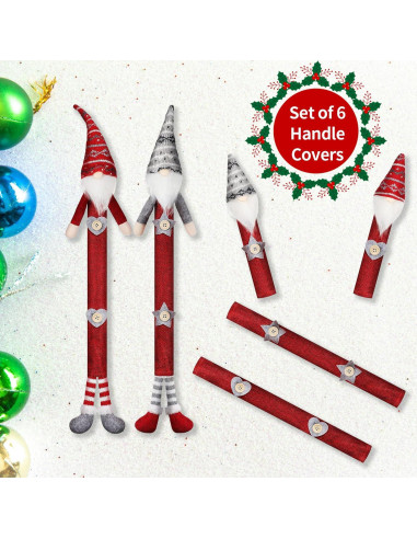 Juego de 6 Fundas para Manijas de Refrigerador YIJXPOIN Navidad