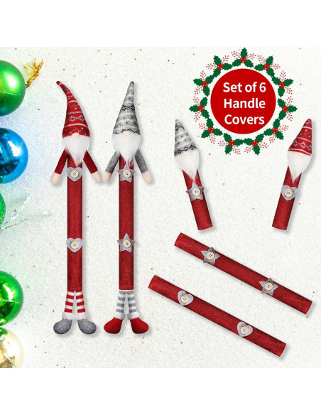 Juego de 6 Fundas para Manijas de Refrigerador YIJXPOIN Navidad
