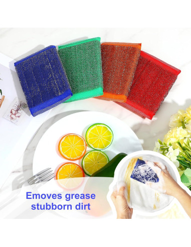 Paquete de 24 Esponjas de Acero Inoxidable Molain Sin Rayones