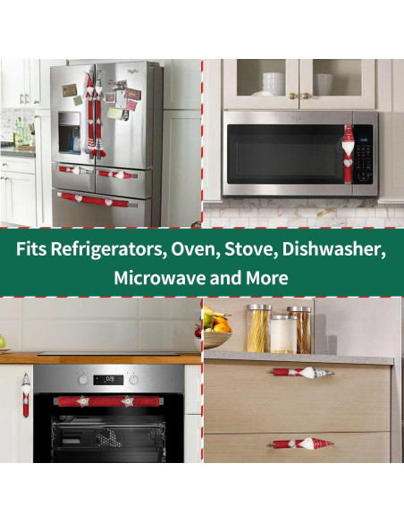 Juego de 6 Fundas para Manijas de Refrigerador YIJXPOIN Navidad