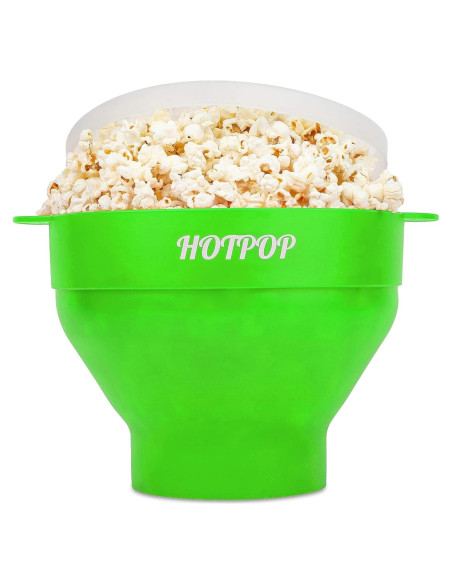 Hacedor de Palomitas de Silicona Hotpop Verde 15 Tazas Colapsable
