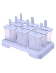 Moldes de Paletas Gymqian, 9 Reutilizables de Plástico