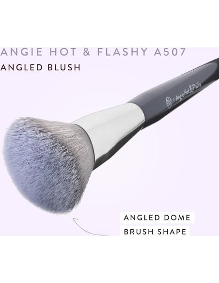 Brocha Angulada para Rubor BK BEAUTY A507 - Vegana y Suave