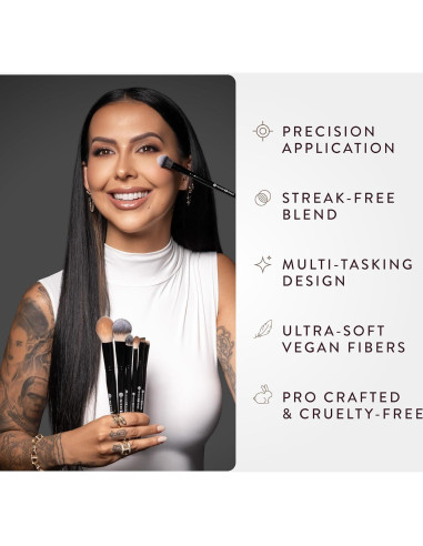 Brocha de Maquillaje BK Beauty N14 para Corrector y Polvo