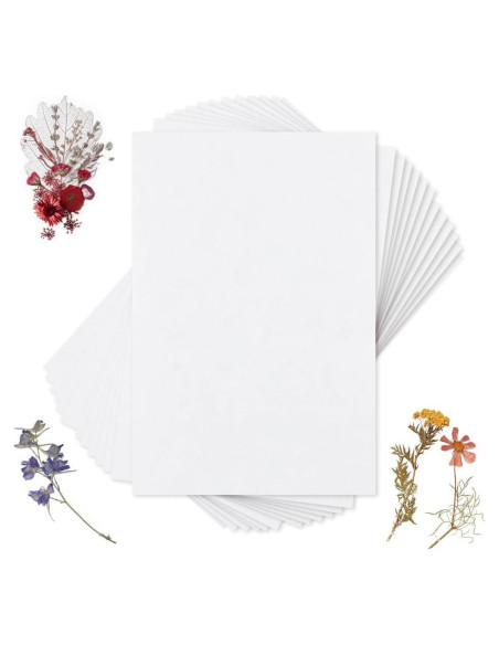 Papel Absorbente para Prensado de Flores OLYCRAFT 50Pcs 30.5x20.3cm