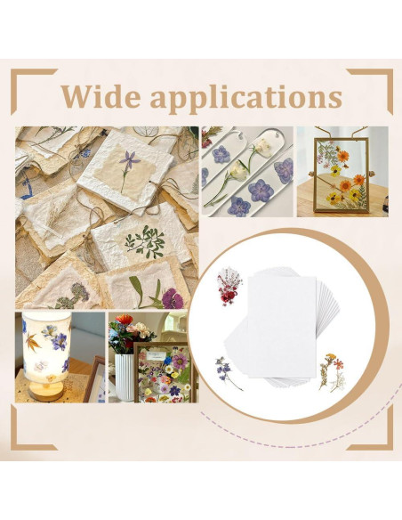 Papel Absorbente para Prensado de Flores OLYCRAFT 50Pcs 30.5x20.3cm