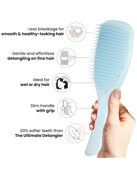 Tangle Teezer Cepillos Desenredadores Fino y Frágil Dúo Azul y Menta