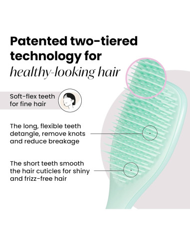Tangle Teezer Cepillos Desenredadores Fino y Frágil Dúo Azul y Menta