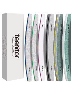 Set de Limaduras de Uñas Teenitor 6 Piezas Media Luna