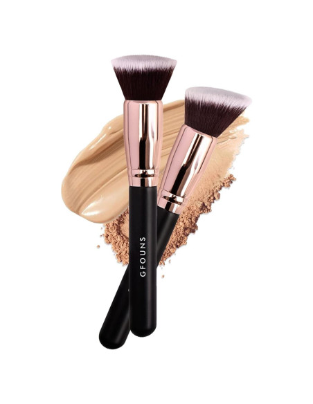 Brocha Kabuki Angulada GFOUNS para Base Líquida y Polvo