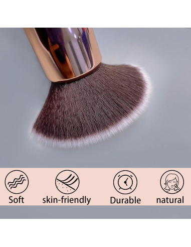Brocha Kabuki Angulada GFOUNS para Base Líquida y Polvo