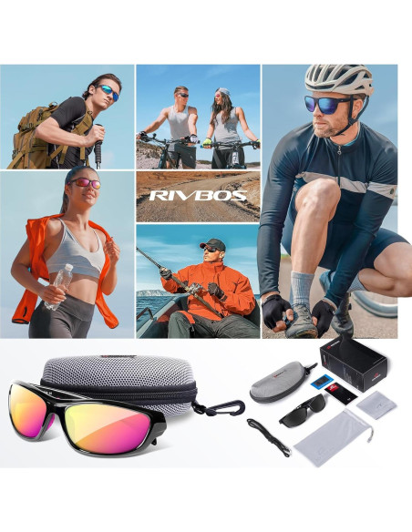 Gafas de sol RIVBOS polarizadas UV400 para deportes y aire libre