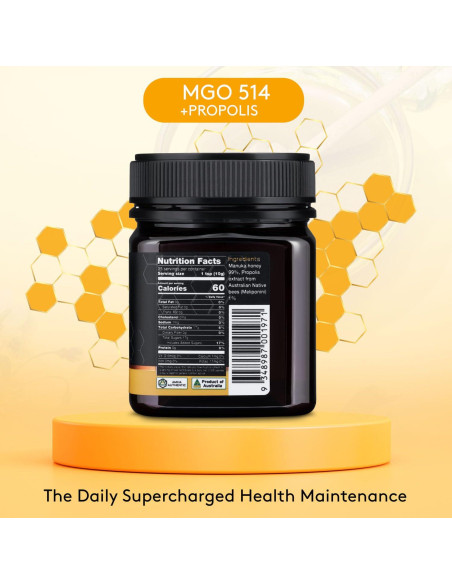Miel Cruda Manuka Nature's Gold MGO 514+ con Propolis 250g