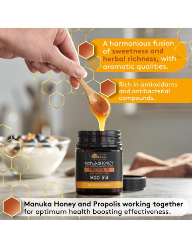 Miel Cruda Manuka Nature's Gold MGO 514+ con Propolis 250g
