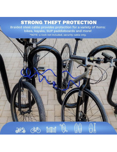 Cable de Seguridad Enrollado DocksLocks 5ft Antirrobo para Bicicletas 2