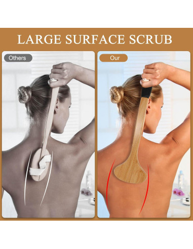 Cepillo de Espalda OWIIZI con Mango de Bambú 112 cm y Cerdas Rígidas