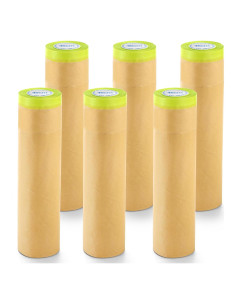 Jucoan 6 Rollos de Papel de Enmascarar Pre-Cinta 45.72 cm