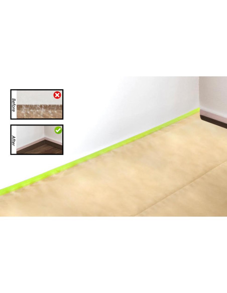 Jucoan 6 Rollos de Papel de Enmascarar Pre-Cinta 45.72 cm