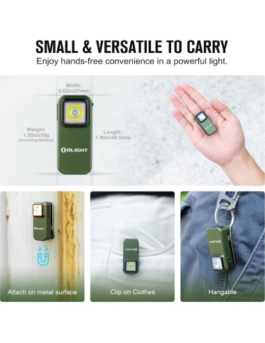 Linterna EDC Recargable OLIGHT Oclip 300 Lúmenes USB-C
