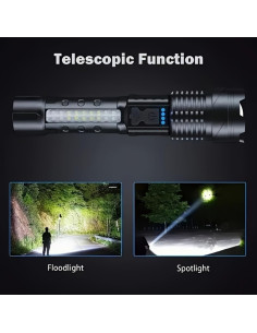 2 Linternas Recargables BEOWUI Tácticas IPX6 7 Modos Luz 2