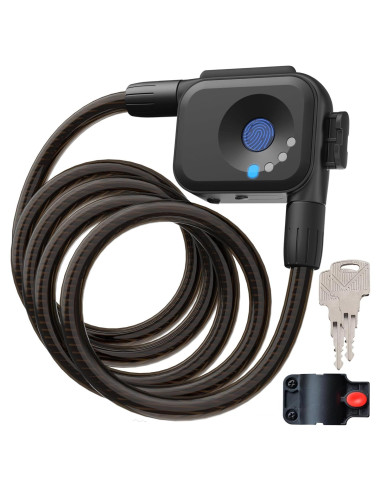 Candado de Bicicleta Biométrico OFASONO BFP0024 Antirrobo 1.5m