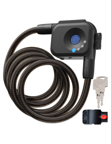 Candado de Bicicleta Biométrico OFASONO BFP0024 Antirrobo 1.5m