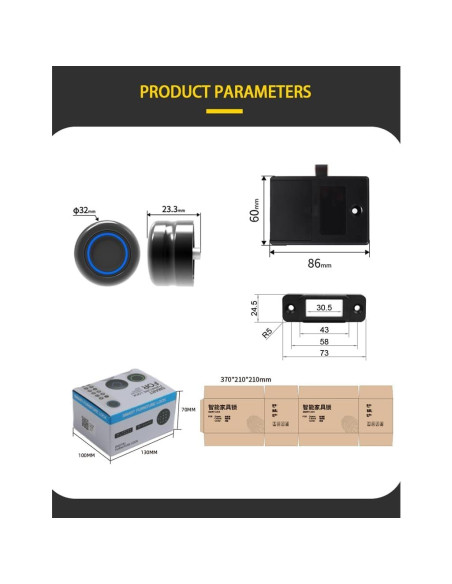 Cerradura Biométrica Inteligente YOSEC para Gabinetes y Cajones