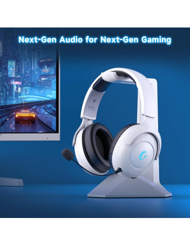 Auriculares Gaming Inalámbricos Rumoon 01, 45H Batería, Sonido 3D