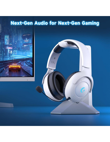 Auriculares Gaming Inalámbricos Rumoon 01, 45H Batería, Sonido 3D
