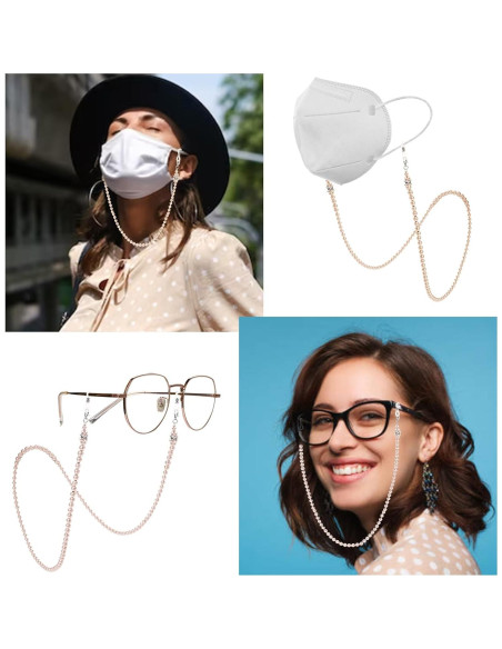 Cadena de Gafas de Perlas 75 cm - Soporte para Gafas