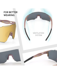 Gafas de Ciclismo Ukoly 550a con 3 Lentes Intercambiables 2