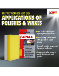 Esponja de Aplicación SONAX 417300 | Doble Cara para Cera y Pulimento 2
