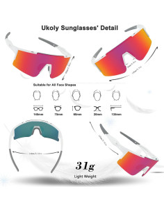 Gafas de Ciclismo Ukoly 3 Lentes Intercambiables Polarizadas 2