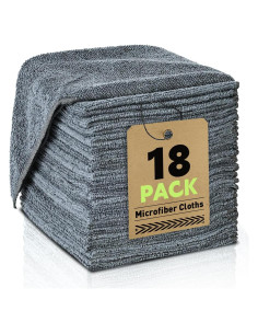 Paquete de 18 Paños de Microfibra TEAWOO 30x30 cm Gris
