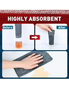 Paquete de 18 Paños de Microfibra TEAWOO 30x30 cm Gris 2