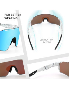 Gafas de Ciclismo Ukoly 550 con 3 Lentes Intercambiables 2